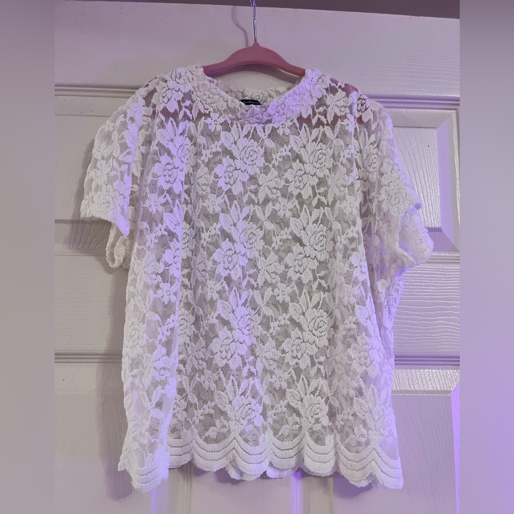 Elegant Lace White Top